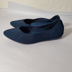 Skechers Cleo Stretch Fit Shoes Womens 10 Blue Ballet Flats Casual